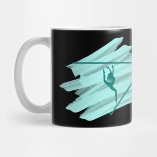 ballet design in turqouise Mug